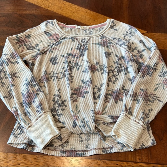 Rewind Juniors Knot Front Thermal Tops - Picture 2 of 7